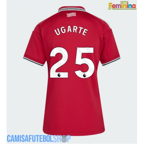 Camisa de time de futebol Manchester United Manuel Ugarte #25 Replicas 1º Equipamento Feminina 2026-27 Manga Curta